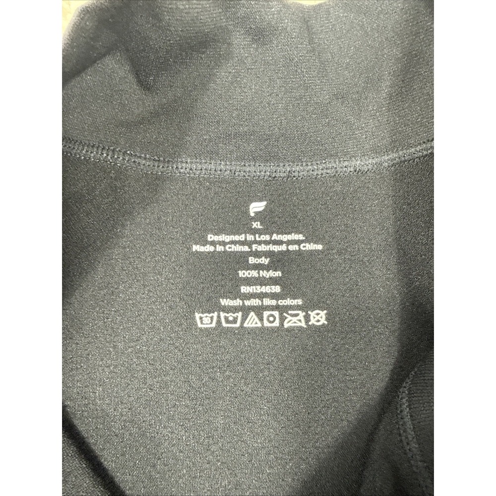 Fabletics Shirt Men's XL Black Long Sleeve Training Day 1/4 Quarter Zip NWT - Picture 2 of 13